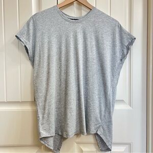 MPG Sport Womens Split Hem Top in Gray, Size XS